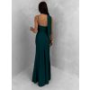 Smaragdové společenské dlouhé šaty BELUNA (Veľkosť ONESIZE)