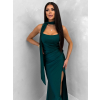 Smaragdové spoločenské dlhé šaty BELUNA