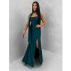 Smaragdové společenské dlouhé šaty BELUNA (Veľkosť ONESIZE)