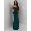 Smaragdové společenské dlouhé šaty BELUNA (Veľkosť ONESIZE)