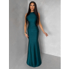 Smaragdové spoločenské dlhé šaty LETERA s riasením