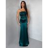 Smaragdové společenské korzetové šaty ZONTIRE (Veľkosť ONESIZE)