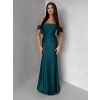 Smaragdové společenské plesové dlouhé šaty LUNZARO (Veľkosť ONESIZE)