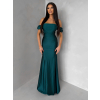 Smaragdové spoločenské plesové dlhé šaty LUNZARO