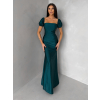 Smaragdové spoločenské plesové dlhé šaty LUNZARO
