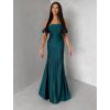 Smaragdové společenské plesové dlouhé šaty LUNZARO (Veľkosť ONESIZE)