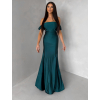 Smaragdové spoločenské plesové dlhé šaty LUNZARO