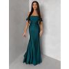 Smaragdové společenské plesové dlouhé šaty LUNZARO (Veľkosť ONESIZE)
