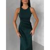 Smaragdové společenské šaty VELMORO s body (Veľkosť ONESIZE)