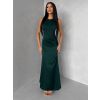 Smaragdové společenské šaty VELMORO s body (Veľkosť ONESIZE)