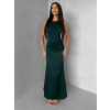 Smaragdové spoločenské šaty VEĽMORO s bodmi