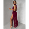 138996 5 vinove krajkovane saty purely s vleckou