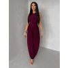 Vínové tvarujúce spoločenské šaty ALYRION