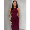 Vínové tvarujúce spoločenské šaty ALYRION