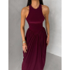 Vínové tvarujúce spoločenské šaty ALYRION