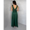 Zelené saténové společenské jedničce šaty EZMIRA (Veľkosť ONESIZE)