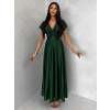 Zelené spoločenské jednoduché dlhé šaty JUNADIE