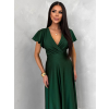 Zelené spoločenské jednoduché dlhé šaty JUNADIE