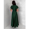 Zelené společenské jednoduché dlouhé šaty JUNADIE (Veľkosť ONESIZE)