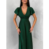 Zelené spoločenské jednoduché dlhé šaty JUNADIA