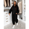 Černá bavlněná pohodlná oversize mikina SILKY (Veľkosť ONESIZE)