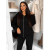 Černá bavlněná pohodlná oversize mikina SILKY (Veľkosť ONESIZE)