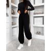 Černé bavlněné jogger dlouhé tepláky MISTY (Veľkosť ONESIZE)