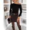 Černé elegantní basic body FUENTO (Veľkosť ONESIZE)