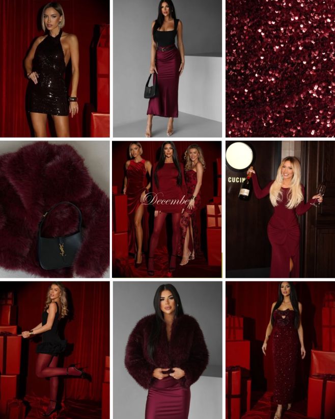 Už máš svůj vánoční outfit? Červená, bordó, třpyt, kožíšky a slavnostní atmosféra 🥀 Připrav se na nejkouzelnější období...